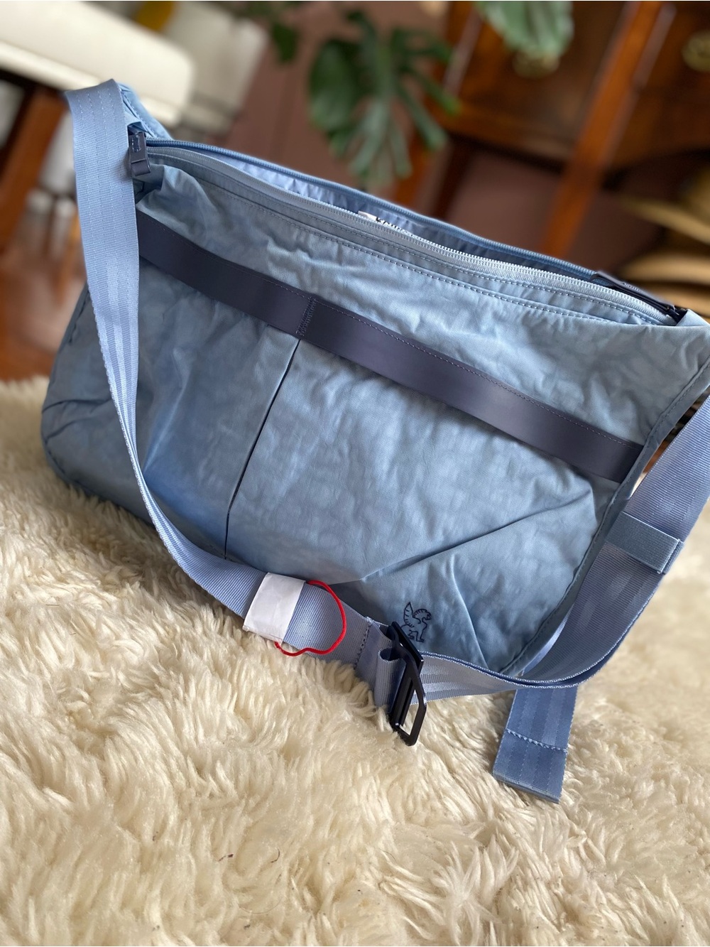 Light Blue Crossbody Messenger Bag